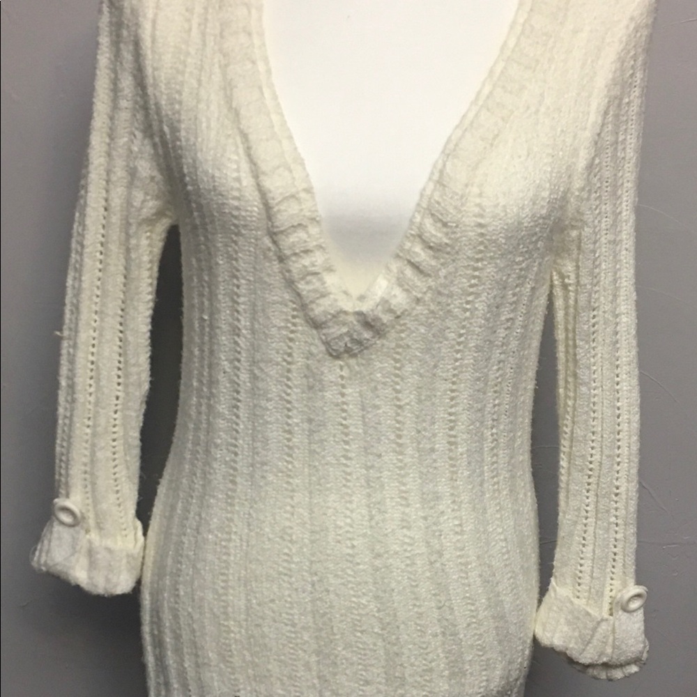 Maurice’s cream sweater- size l. Cute accents!